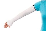 Sun Protection Sun Sleeves UV Protection for Women (Small/Medium White) — UPF 50+ , Cycling , Golf , Walking & Driving