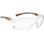 NoCry Safety Glasses with Clear Anti-Fog and Anti-Scratch Wrap-Around Lenses and No-Slip Grips, UV400 Protection. Adjustable, Black & Orange