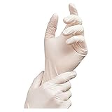 Nitrile Exam Gloves - Medical Grade, Powder Free, Latex Rubber Free, Disposable, Non Sterile, Food Safe, Textured, White Color, 2.5 mil, Convenient Dispenser, Pack of 200, Size Medium, AdvanceTouch