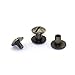 100 Pack Chicago Screws Solid Brass Accessories Nail Rivet Chicago Button for DIY Leather Decoration Round Head Stud Screw Anti-Silver
