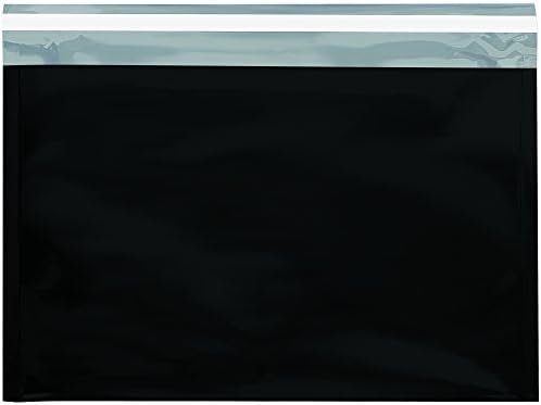 Ship Now Supply SNGFM0912BK Metallic Glamour Mailers, 9 1/2" x 12 3/4", 9.5" Width, 12.75" Length, Black (Pack of 250)