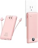 VRURC Portable Charger with Built-in Cables and AC