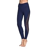 ONGASOFT Women Mesh Yoga Leggings Workout Pants w Inner Pocket Gym Capri