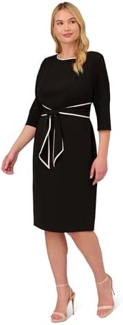 adrianna papell women's rolled neck crepe midi dress reviews Adrianna Papell Crepe Sheath Dress In Navy Sateen at Nordstrom, Size 16
