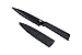 Kuhn Rikon 13-Piece Knife and Snips Colori+ Cutlery Set, Black - 6 Knives, 6 Knife Sheaths, 1 Snips - Japanese Stainless Steel - Everything You Need to Cut, Chop and Trim