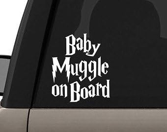 Harry Potter Baby Muggle Vinyl Decal Sticker Cars Trucks Vans Baby Decoration (7" inches)