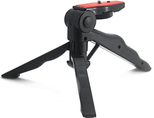 Mini Tripod Table Stand with pads and Soft Pistol Grip for DSLR 1/4" Cameras weighing up to 2.5lbs