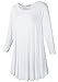 LARACE 3/4 Sleeve Shirts for Women Plus Size Tunic Dressy Top Loose Fit Flare T-Shirt(2X, White)