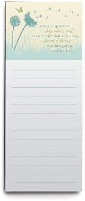 LCP Gifts Doing What is Good Magnetic Notepad Dandelions Galatians 6:9 40 pages