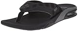 Reef Men's Fanning Prints Sandal, Black/Black Plaid, 11 M US
