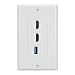 BATIGE 3 Ports HDMI & USB 3.0 Keystone Wall Plate Single Gang USB 3.0 HDMI Wall Outlet Mount Socket Face Plate Cover (2xHDMI & USB 3.0)