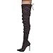 Liliana GE32 Women's Pointy Toe Drawstring Thigh High Stiletto Boots