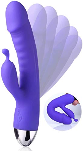 Massaggiatore-Elettrico-USB-Ricaricabile-10-Frequenze-Impermeabile-Viola