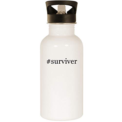 #surviver - Stainless Steel 20oz Road Ready Water Bottle, Wh
