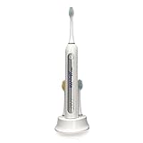 Pyle Health Ultra sonic Wave Rechargeable Electric Toothbrush with 3 brush modes, two minute timer, 2 Brush Heads, & Automatic Charging Dock Holder - For Kids, Teens, & Adults - PHLTB41WT (White)