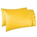 Hearth & Harbor 4 Piece Bed Sheet Set - Luxury Soft Double Brushed Microfiber - Deep Pocket Fitted Sheet, Hypoallergenic. Queen Size, Yellow