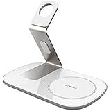 Seneo 2 in 1 Apple Watch Charging Stand for 38mm and 42mm Apple Watch Series 4/3/2/1, Qi Fast Wireless Charger Charging Pad Compatible with iPhone XS/XS Max/XR/ X/8/8 Plus (No Apple Watch Charger)