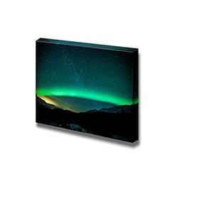 Canvas Prints Wall Art - Beautiful Scenery/Landscape Northern Lights/Aurora Arc in Sweden | Modern Wall Decor/Home Decoration Stretched Gallery Canvas Wrap Giclee Print & Ready to Hang - 12" x 18"
