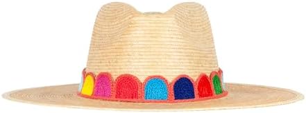 Sunshine Tienda Berta Palm Woven Straw Sun Hat with Multicolor Band Sunshine Tienda - Berta Palm Hat | Berings main image 2