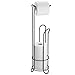iDesign Classico Metal Free Standing Toilet Paper Tissue Holder, Canister for Kids', Guest, Master, Office Bathroom, 6.5