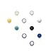 Molike 10PCS Assorted Color Punk Rock Magnetic Circle Stud Earrings Non Piercings Clip for Men Women (10PCS 6mm)