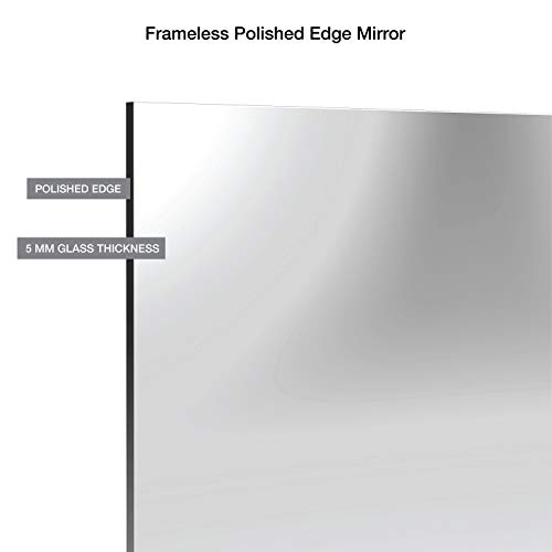 MCS Frameless Wall Mirror with Polished Edge, 24x36 inch Pricepulse