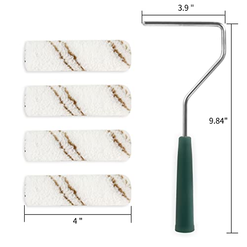 Paint Roller Covers, Mister Rui 4 inch Small Paint Rollers, Pack of 20
