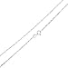 Sea of Ice Sterling Silver 1mm Twisted Curb Singapore Rope Chain Necklace for Women, Size 14