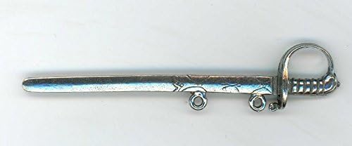 Warwick Miniatures Dollhouse Miniature Antiqued Pewter Sheathed Sword