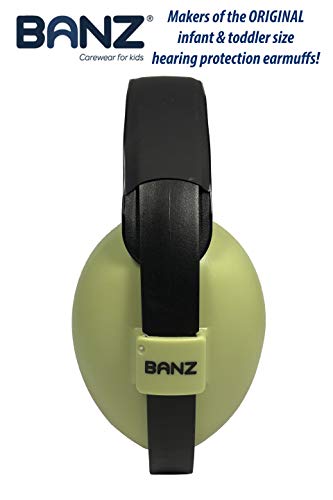 Baby Banz Earmuffs Infant Hearing Protection - Ages 0-2+ Years - THE BEST EARMUFFS FOR BABIES & TODDLERS - Baby Ear Protection,Leaf green