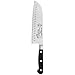 Messermeister Meridian Elite 7” Kullenschliff Santoku Knife - Japanese Chef’s Knife - German Steel Alloy Blade - Rust Resistant & Easy to Maintain