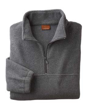 Harriton 8 oz. Fleece Quarter-Zip Fleece Pullover. Medium Charcoal