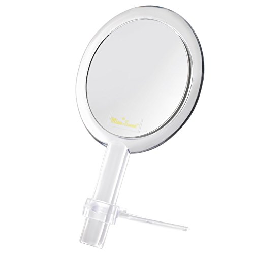 Miss Sweet Hand Held Mirror with 10X Magnification & True Image, 6.16.1inch (S1 10X/1X Hand mirror)