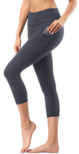 HOFI Women's High Waist Cropped Yoga Pants with Side Pockets & Inner Pocket …