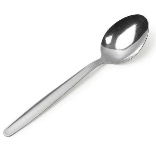Teaspoons Set of 36 13cm Long Stainless Steel Table Teaspoon Tea Stirring Spoons Long Handle Silver Plain Pattern Spoons Ideal for Coffee Cafe Latte Espresso Hot Chocolate.