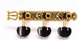 1 Set Classical Guitar Tuning Keys Machine heads Tuners Deep Engraved and balck pegs