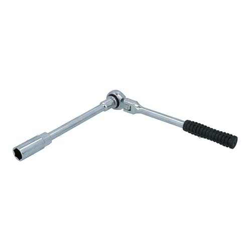 Carpoint Zuendkerzenschluessel-Ratsche 16mm | Inklusive Verlaengerung | Kunststoffgriff fuer einen festen Halt | 23 cm Laenge | Langlebig und zuverlaessig fuer den professionellen und DIY-Einsatz