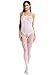 Amoretu Womens Fishnet Lingerie Lace Bodysuits Crotchless Bodystocking One Size Milk White
