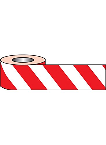 Caledonia Signs 58620 Non-Adhesive Barrier Tape, Red and White