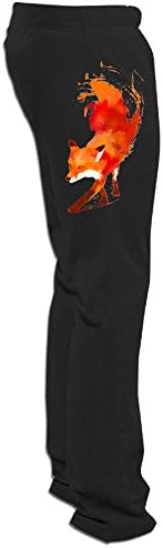 MEGGE Men's Fox Elastic Athletic Lounge Pant Black XL