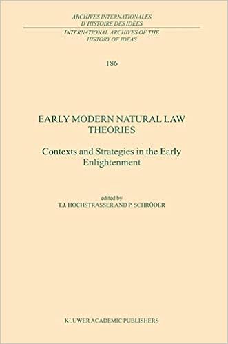 Amazon Com Early Modern Natural Law Theories Context And