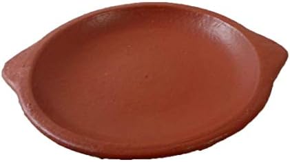 Salem Pottery Shop Terracotta Clay DOSA and CHAPATHI TAWA (26X3 cm_Brown)