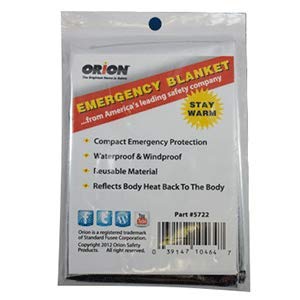 Orion Emergency Blanket – Heat Retention – Waterproof – Thermal Blankets – Great for Hiking, First Aid & Bug Out Bag – Set of 6