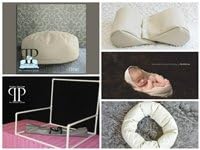 STARTER SET #23 ~Posey Pillow Travel size, Squishy poser, Doughnut Poser &amp; Small size pvc backdrop stand ~ NEWBORN PHOTO PROP