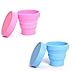 Hoocozi Collapsible Silicone Cup, Foldable Sterilizing Cup for Moon Cup, Pack of 2(Blue and Pink)