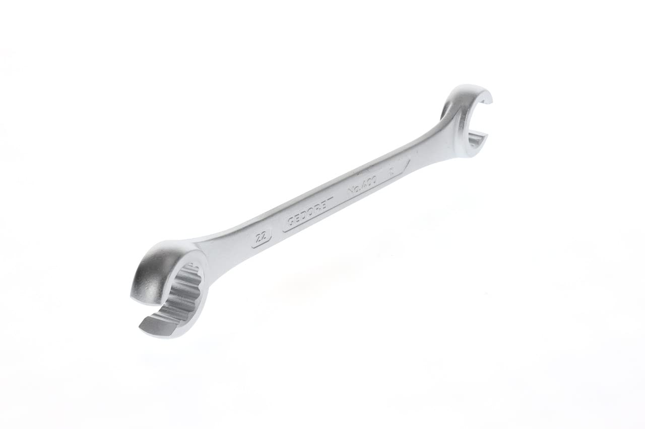 GEDORE Double-ended ring spanner open, AF 19+22 mm, 15° angled, Bi-hex, UD profile, Spanner, 400 19X22