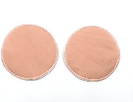 YOHO BUY Pair of Organic Cotton Washable Reusable Environmentally Friendly 4-Layers Breathable Bamboo Breast Pads &amp; Nursing Bra Pads Light Salmon (1)