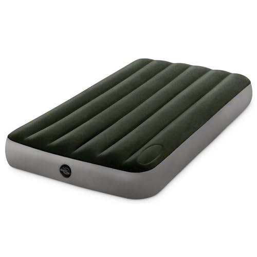 64761 - Colchón hinchable 1 plaza con bomba de pie Fiber-Tech Downy, medidas 99 x 191 x 25 cm
