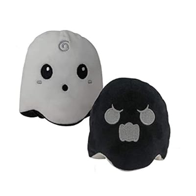 LOKA Double-Sided Flip Marine Doll Reversible Octopus Stuffed Animal, Vivid Expression Mini Plush Toy for Children&rsquo;s Birthday(A:Black B:White)