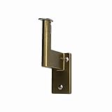 Handrail Bracket for Promenaid System, Antique Brass Finish, ADA Compliant, Clip in Place, Supports 500 lbs, Pivots for All Angles